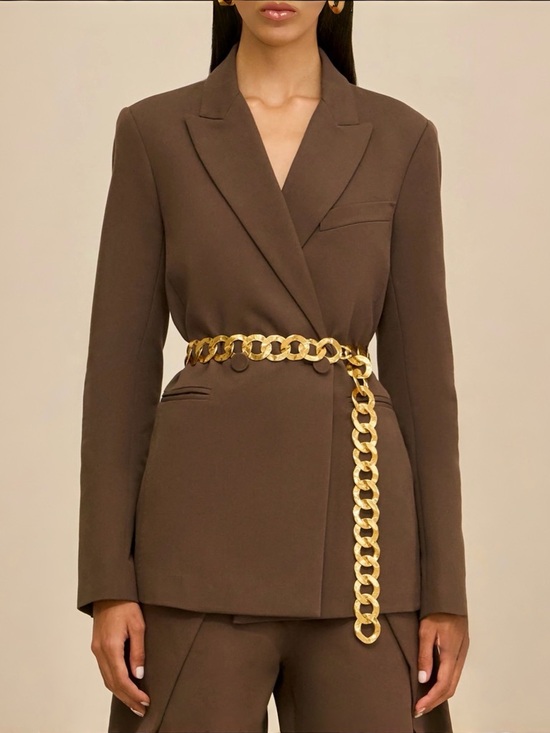 NEW Cult Gaia Dulce Belt Gold
Hammered Metal Waist Chain MSRP $398 main image 5